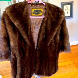 Vintage Strawbridge & Clothier Fur Shawl Coat